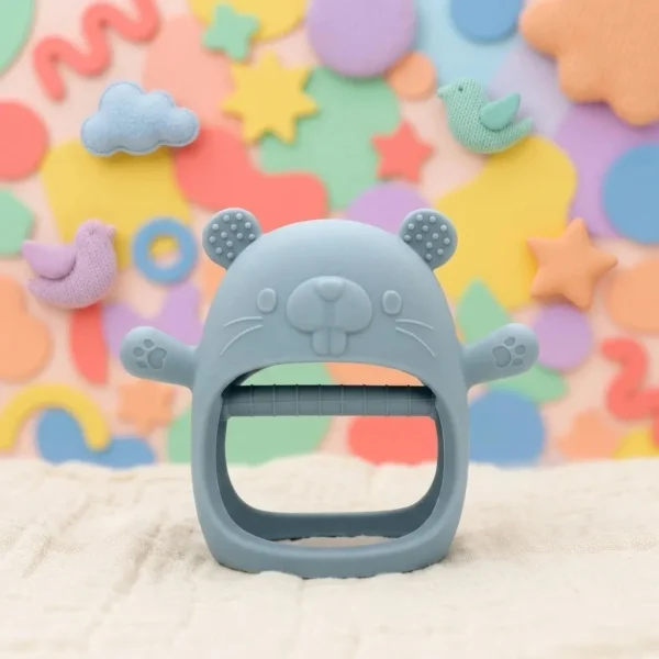 Baby Silicone Mitten Teether-0-12 Months (Set of 1)