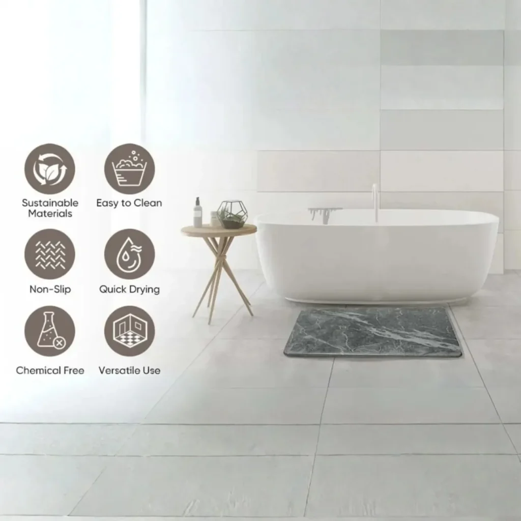 Diatomaceous Earth Stone Bath Mat