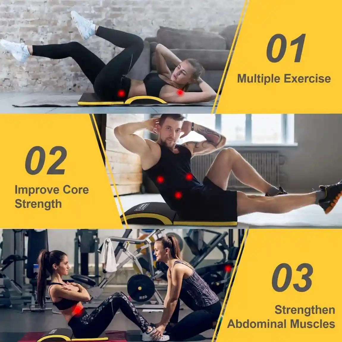 Exercise Mat Lower Support - Pad for Core Training (Set of 1)