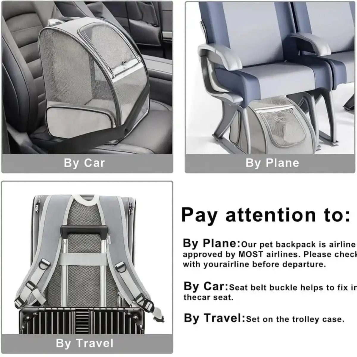 Expandable Cat Backpack Travel Bag (Set of 1)