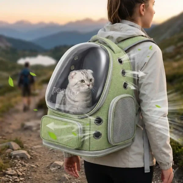 Square Expandable Cat Backpack – Travel Pet Carrier (Set of 1)