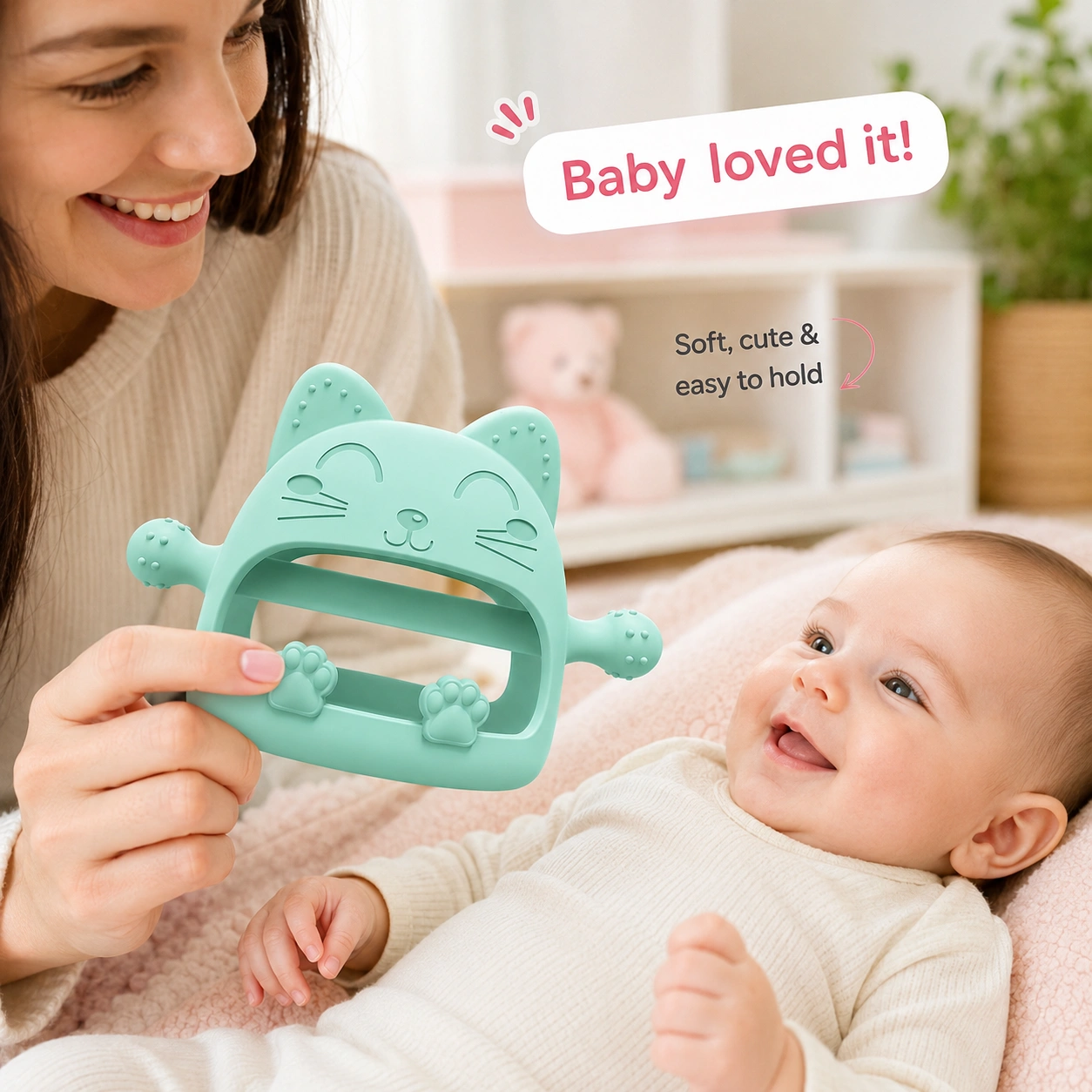 Cat Shape Baby Teether Toy - Image 8