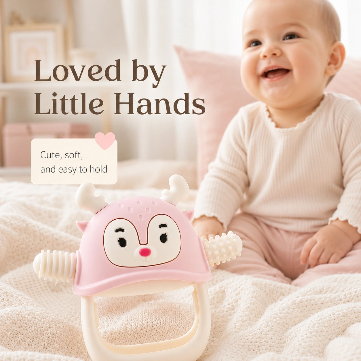 Reindeer Baby Teether Toy - Image 6